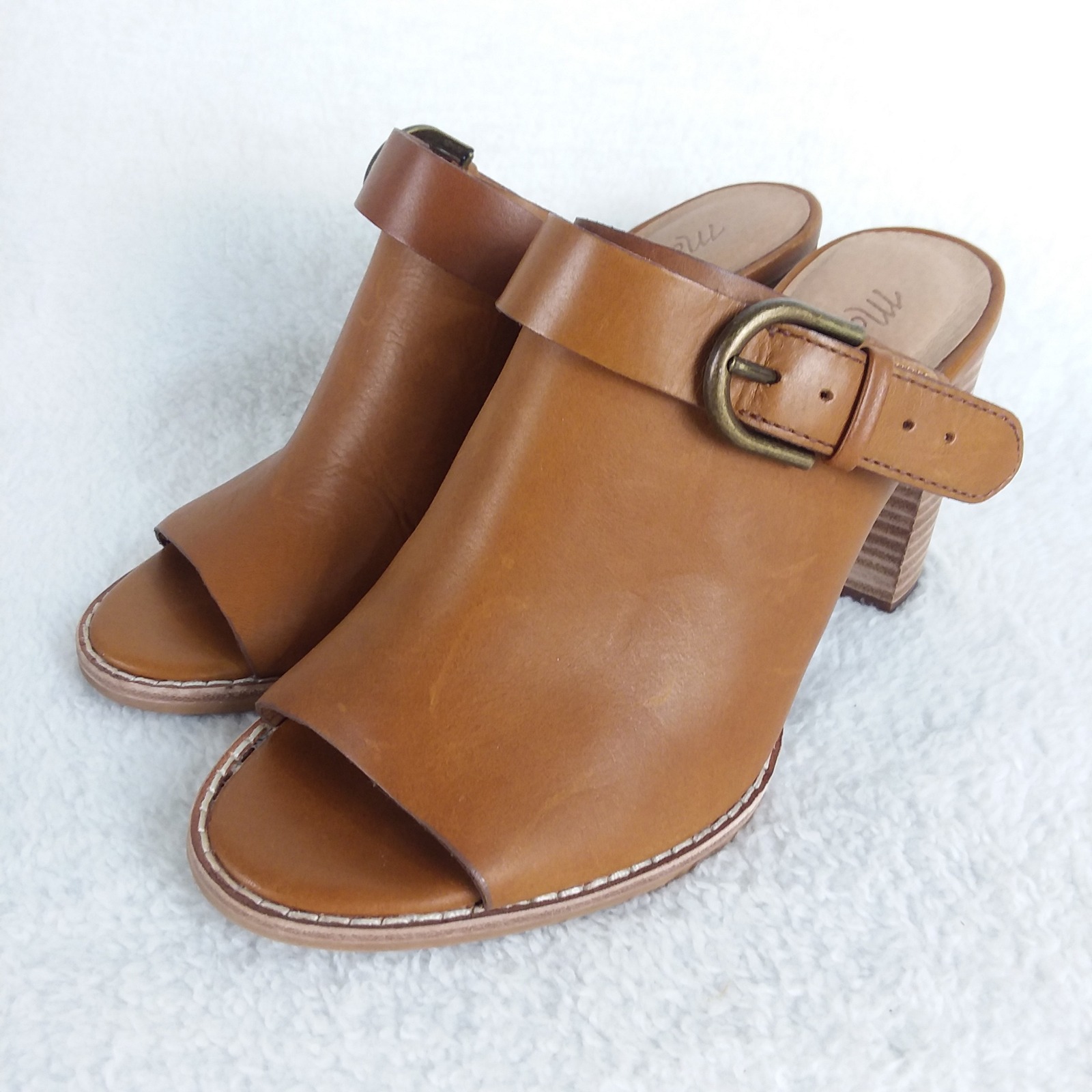 Madewell Convertible Slingback Mules English Saddle Leather Women's 7 Nib